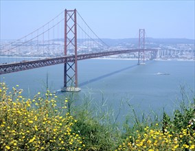 25th April Bridge over the River Tagus, Lisbon, Portugal