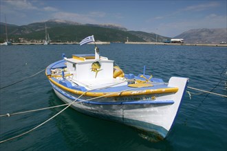 Boat in the harbour of Sami, Kefalonia, Greece