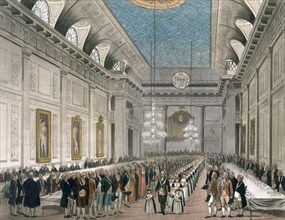 Procession at Freemasons' Hall, Queen Street, London, c1780-1812. Artist: Joseph Constantine Stadler