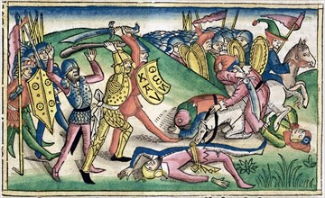 1 Kings 15:16: War between Asa and Baasha. Artist: Unknown