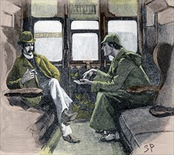 'Holmes gave me a sketch of the Events', 1901. Artist: Sidney E Paget