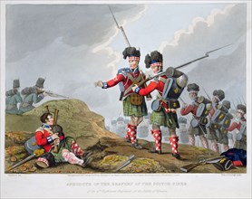 Highland troops at the Battle of Vimeiro, Peninsular War, 1808 (1816). Artist: Matthew Dubourg
