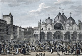 The entry of the French into Venice, Floreal, Year 5 (May 1797). Artist: Jean Duplessis-Bertaux