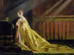 'Queen Victoria in her Coronation Robe', 1838. Artist: Charles Robert Leslie