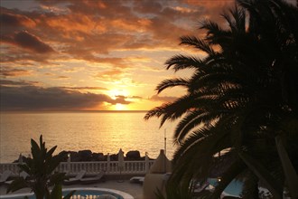 Sunset, Arguineguin, Gran Canaria, Canary Islands, Spain.