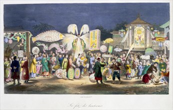 The Festival of the Lanterns, China, 1824-1827. Artist: Unknown