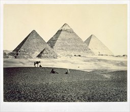 'The Pyramids of El-Geezeh from the South West', Egypt, 1858. Artist: Francis Frith