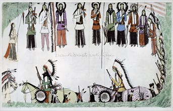 'Smoothing the Place Dance', c1889-1913. Artist: Amos Bad Heart Buffalo