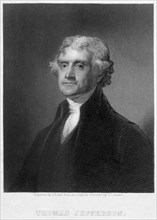Thomas Jefferson, 3rd President of the United states of America, (19th century). Artist: Henry Bryan Hall I
