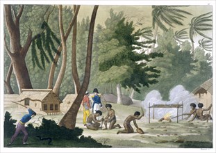 'Papu Tribe on the Isle of Rawak', c1820-1839. Artist: G Bramati