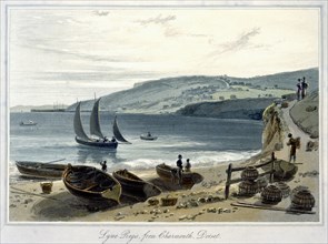 'Lyme Regis, from Charmouth, Dorset', 1814-1825. Artist: William Daniell