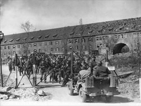 Prisoner of war camp, Kitzingen, Bavaria, April 1945. Artist: Unknown