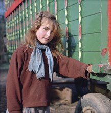 Gipsy girl, member of the Vincent family, Charlwood, Newdigate area, Surrey, 1964