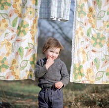Young gipsy child of the Vincent family, Charlwood, Newdigate area, Surrey, 1964.