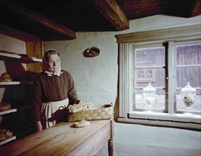 Shop selling bread and pastries, Porvoo, Finland, 1960s Artist: Göran Algård