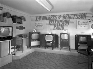 Exhibition of TV sets, Landskrona, Sweden, 1954. Artist: Unknown
