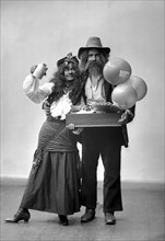 Actors dressed up as gypsies for a charity event, Landskrona, Sweden, 1906. Artist: Unknown