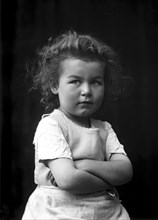 The photographer's little girl posing in his studio, Landskrona, Sweden, 1910. Artist: Unknown
