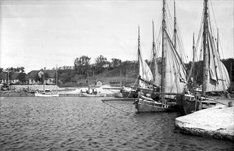 The harbour of Bäckviken, Isle of Ven, Sweden, 1925. Artist: Unknown
