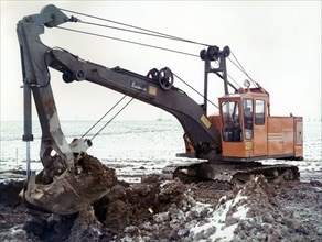 Excavator manufactured by Landsverk, Landskrona, Sweden 1971. Artist: Unknown
