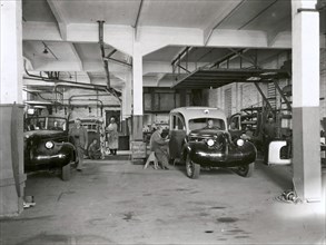 Converting 1939 Buick cars into ambulances, Landskrona, Sweden, 1939. Artist: Unknown