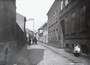 The South Church Alley with dwelling houses and a factory, Landskrona, Sweden, 1900.  Artist: Borg Mesch