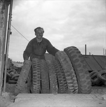 Imported American tyres, Sweden, c1940s(?). Artist: Otto Ohm