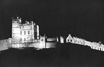 Bolsover Castle by night, Derbyshire, 1935. Artist: Unknown