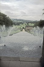 Chatsworth House from the top of the Cascade, Derbyshire, c1980s(?). Artist: Richard Williams