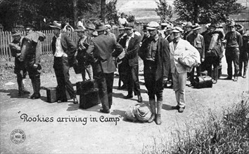 Rookies arriving in camp, Fort Sheridan, Illinois, USA, 1920. Artist: Unknown