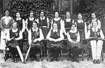 Netherthorpe Grammar School ladies cricket team, Derbyshire, c1935-1936. Artist: Unknown