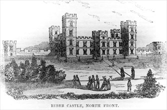 The north front of Riber Castle, near Matlock, Derbyshire, 1880s. Artist: Unknown