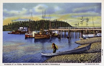 Harbour at La Push, Olympic Peninsula, Washington, USA, 1940. Artist: Unknown