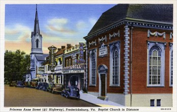 Princess Anne Street, Fredricksburg, Virginia, USA, 1940. Artist: Unknown
