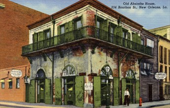 Old Absinthe House, 234 Bourbon Street, New Orleans, Louisiana, USA, 1940. Artist: Unknown