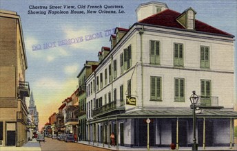 Chartres Street, old French Quarter, New Orleans, Louisiana, USA, 1940. Artist: Unknown