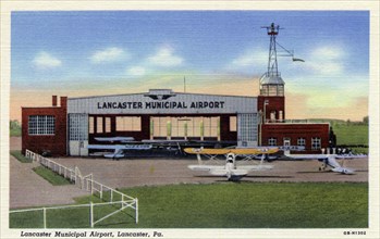 Lancaster Municipal Airport, Lancaster, Pennsylvania, USA, 1940. Artist: Unknown