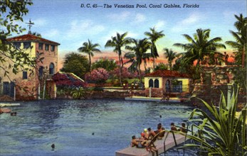 The Venetian Pool, Coral Gables, Florida, USA, 1940. Artist: Unknown