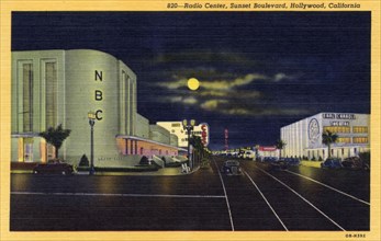 NBC Radio Center, Sunset Boulevard, Hollywood, California, USA, 1940. Artist: Unknown