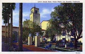 South Patio, Union Station, Los Angeles, California, USA. 1940. Artist: Unknown