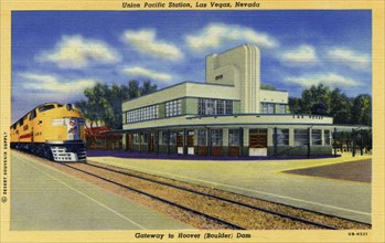 Union Pacific Station, Las Vegas, Nevada, USA, 1940. Artist: Unknown
