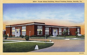 Trade School Building, Naval Training Station, Norfolk, Virginia, USA, 1940. Artist: Unknown