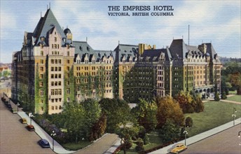 View of the Empress Hotel in Victoria, British Columbia, Canada, 1940. Artist: Unknown