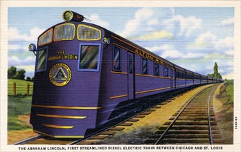 The 'Abraham Lincoln', streamlined diesel electric train, 1940. Artist: Unknown