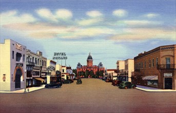 Highland Avenue, Marfa, Texas, USA, 1943. Artist: Unknown