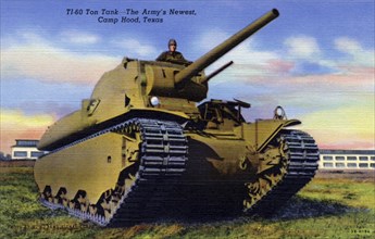 'TI-60 Ton Tank, The Army's newest, Camp Hood, Texas', USA, 1943. Artist: Unknown