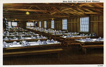 Mess Hall, Fort Leonard Wood, Missouri, USA, 1941. Artist: Unknown