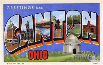 'Greetings from Canton, Ohio', postcard, 1941. Artist: Unknown