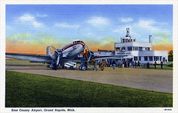 Kent County Airport, Grand Rapids, Michigan, USA, 1941. Artist: Unknown