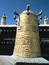 Roof detail, Jokhang Temple, Lhasa, Tibet.